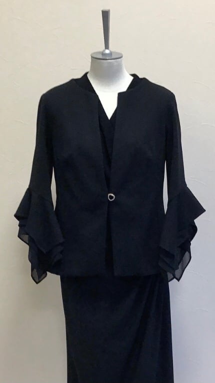 Joseph Ribkoff シフォンスリーブジャケット No.233761 ブラック 11号 ジョセフリブコフ 黒