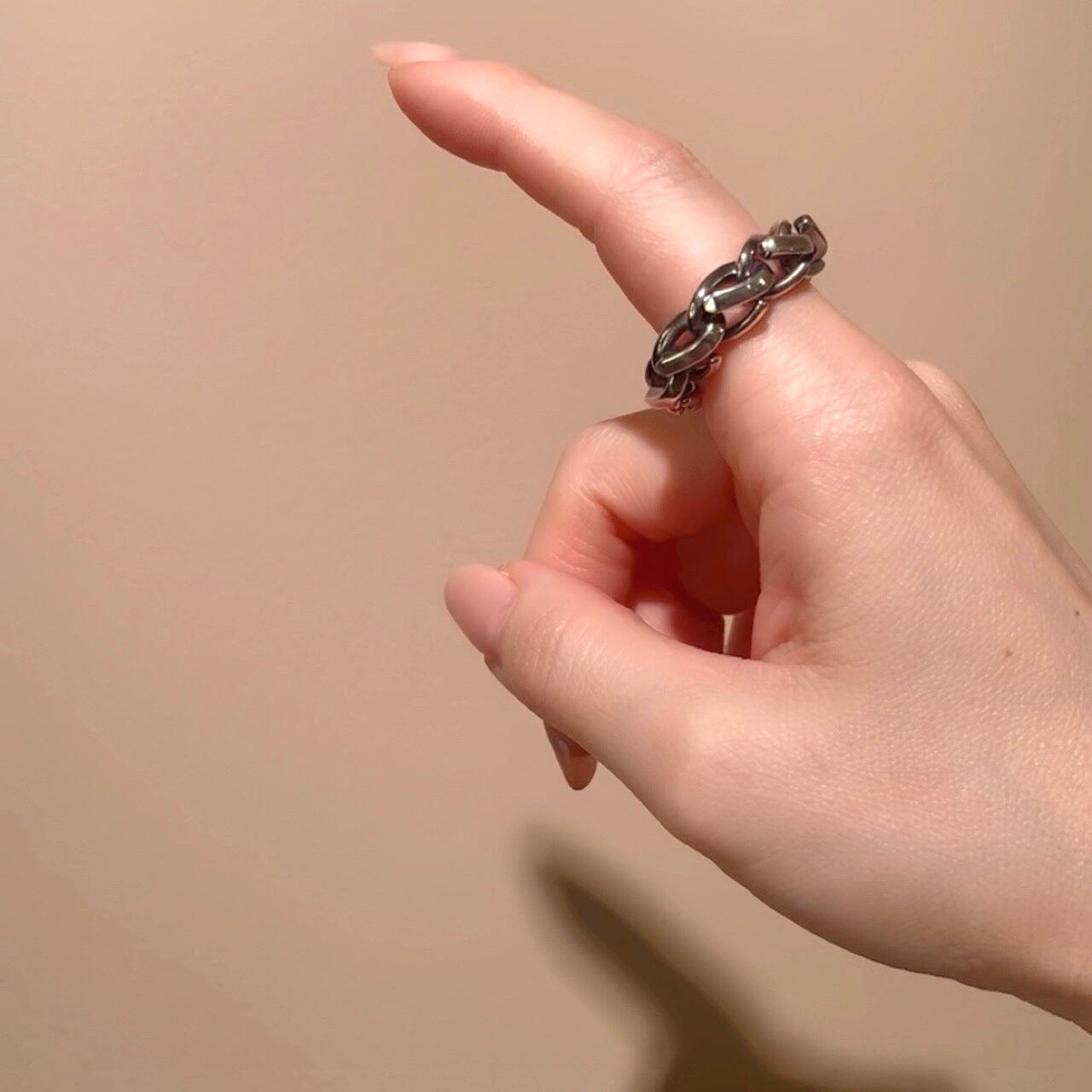 断*ギ様 Tiffany & Co ティファニー　シルバー　リング　指輪 希少【TIFFANY & Co.】【18号】2828 ヴィンテージティファニー 燻