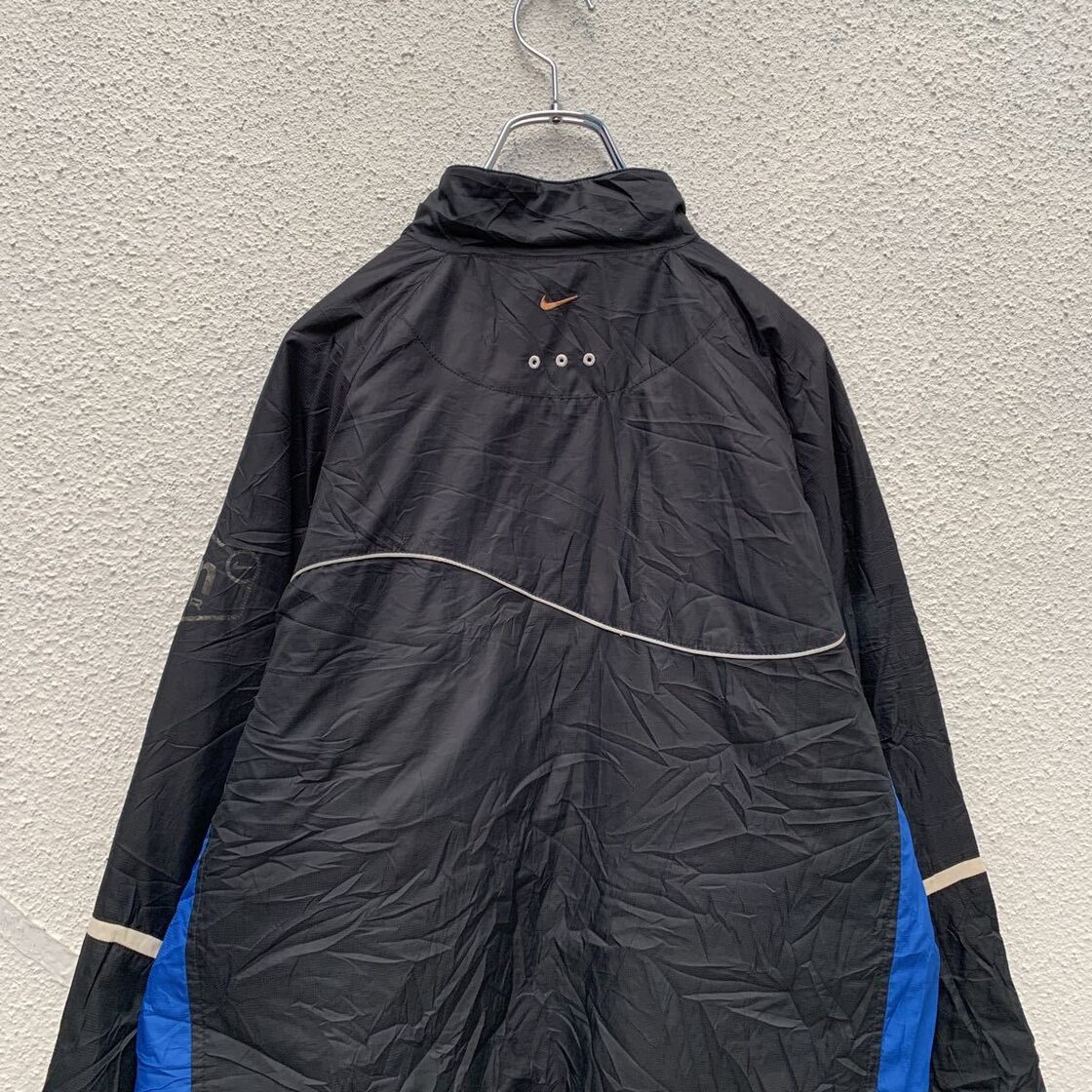 NIKE ジップアップ ナイロン ジャケット キッズ XL ブラック ブルー 