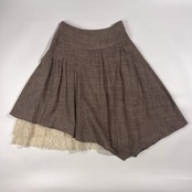 io comme io イオコムイオ 切替レース アシンメトリー スカート 38/ベージュ系 レディース センソユニコ