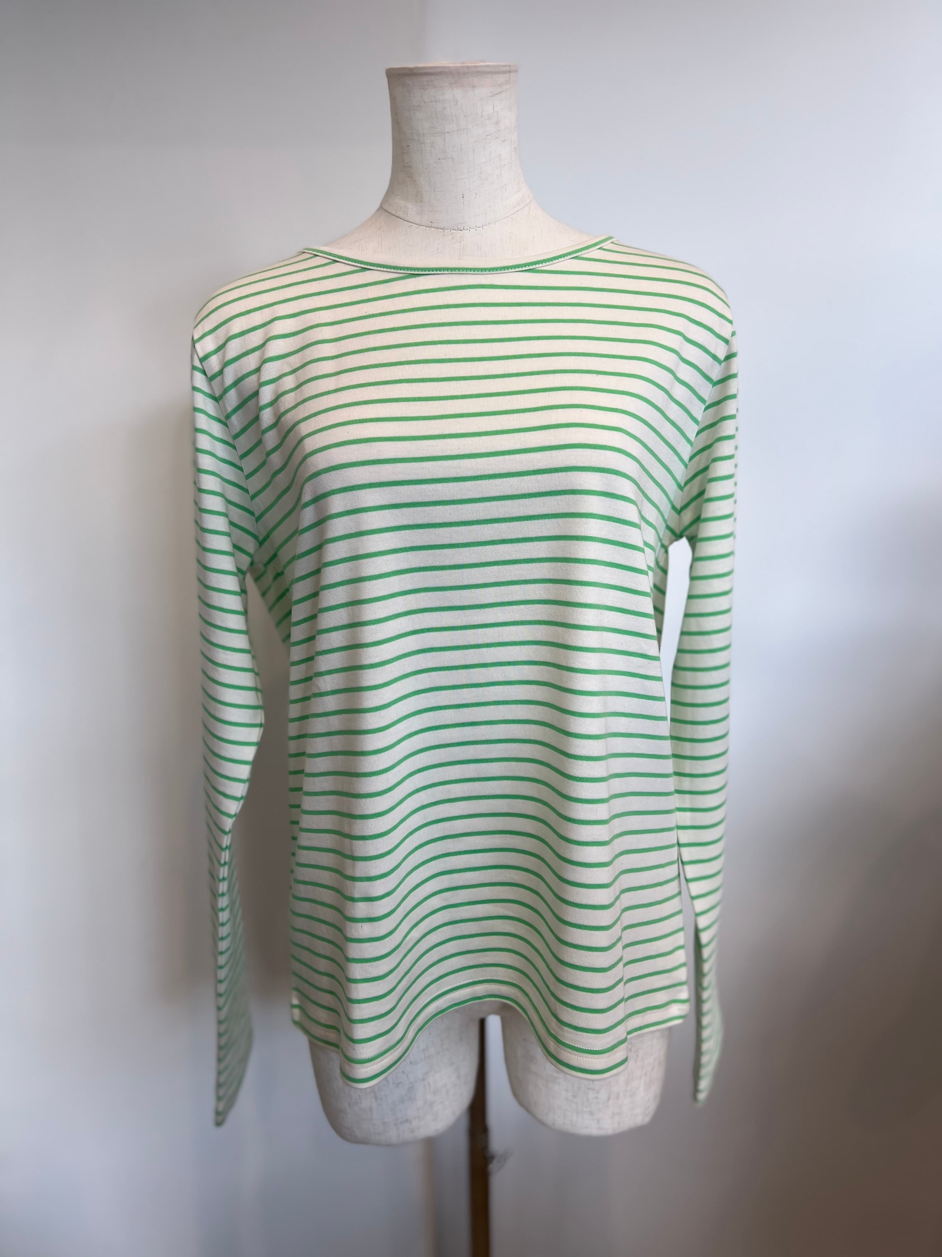 【SELECT】ボーダー天竺クルーネックプルオーバー