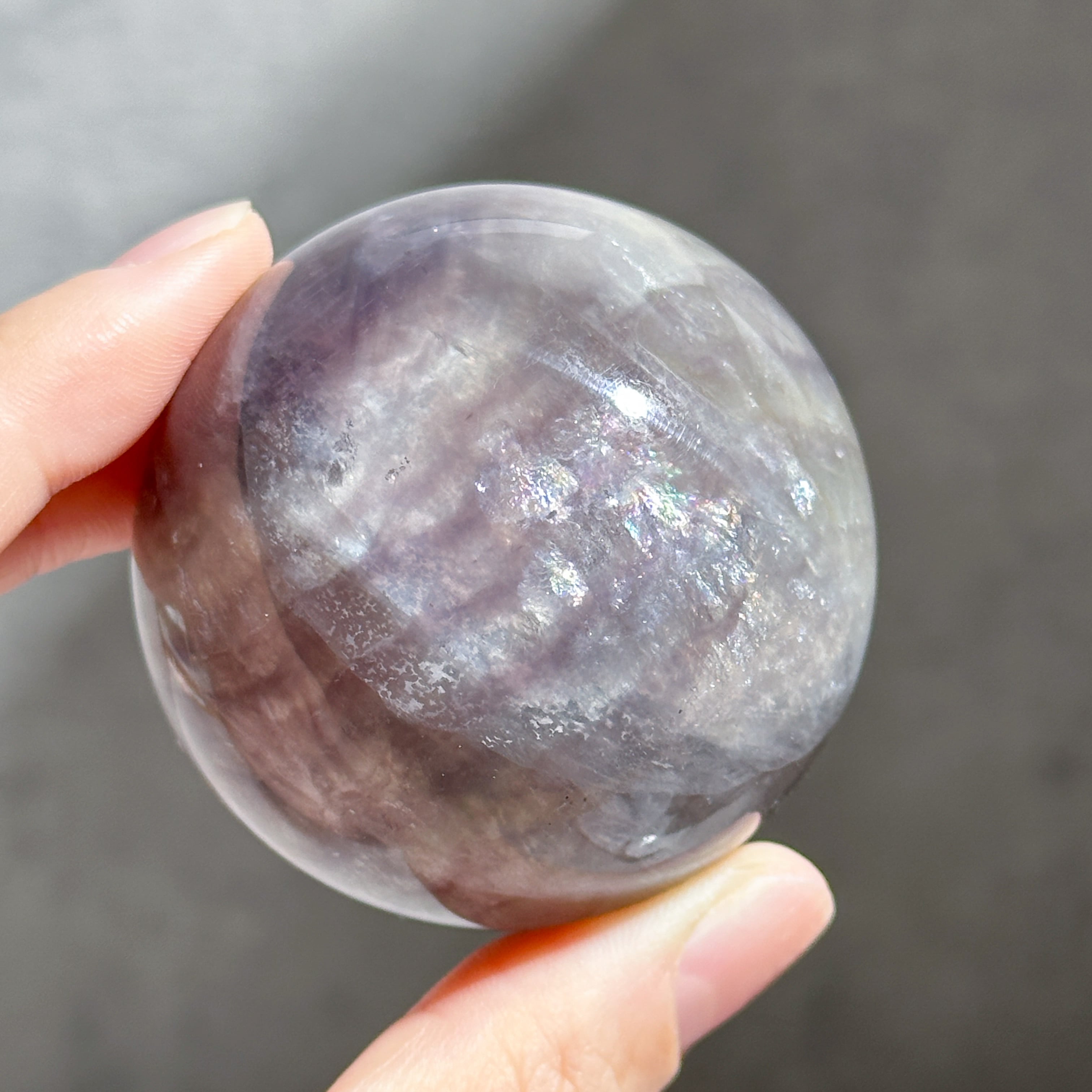 レピドライト×フローライト スフィア21◇Lepidolite◇天然石・鉱物
