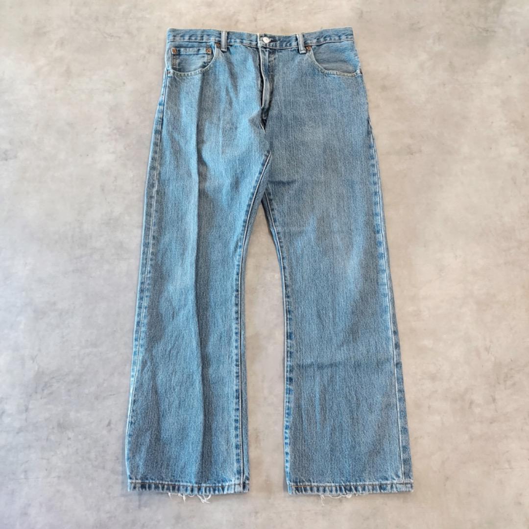 リーバイス517 Levis W36 ブルーデニム 青 古着 フレア 15743