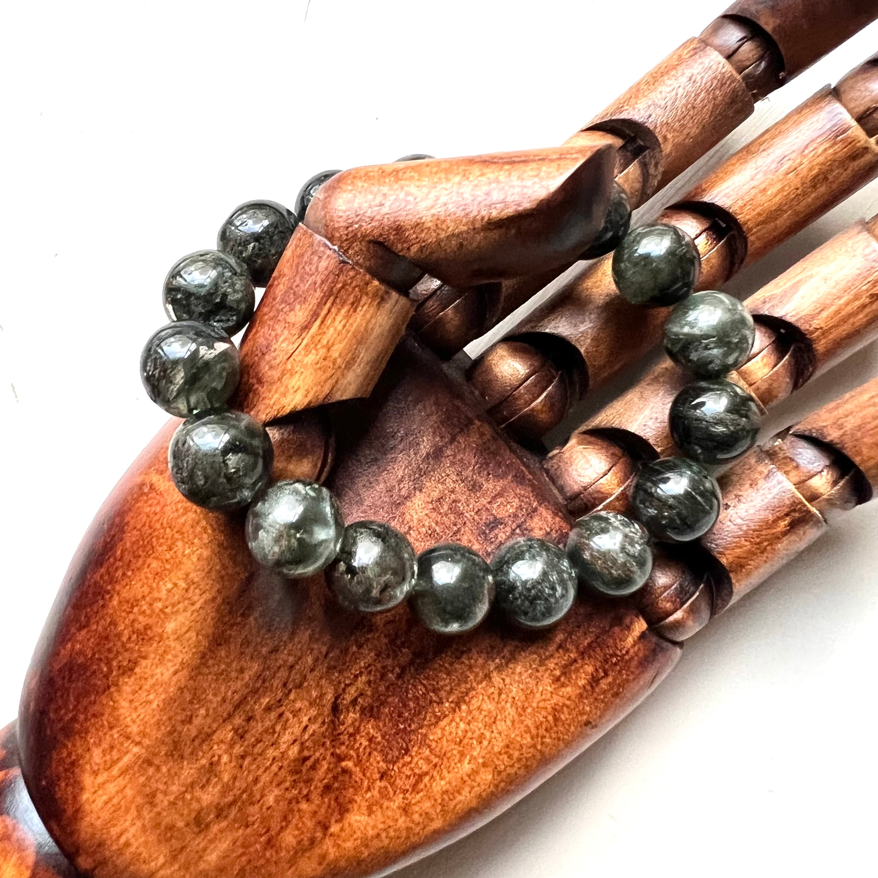 天然石 ハンドメイド ブレスレット ガーデンクォーツ サゲニティック