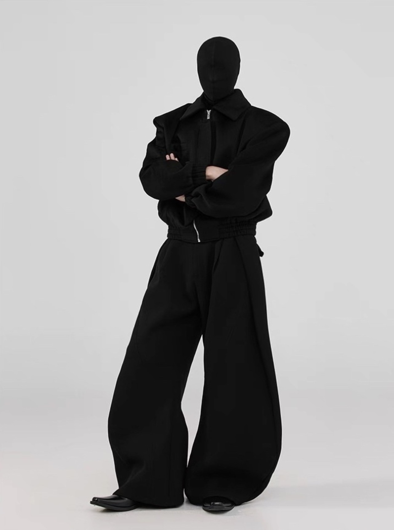 FRKM SCD 24AW  肩パッド入り ショートルーズウールジャケット