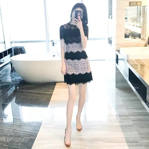 lace  border dress