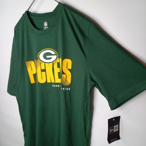ニューエラ　クルーネック　フットボールTシャツ　パッカーズ　ビッグロゴ　緑