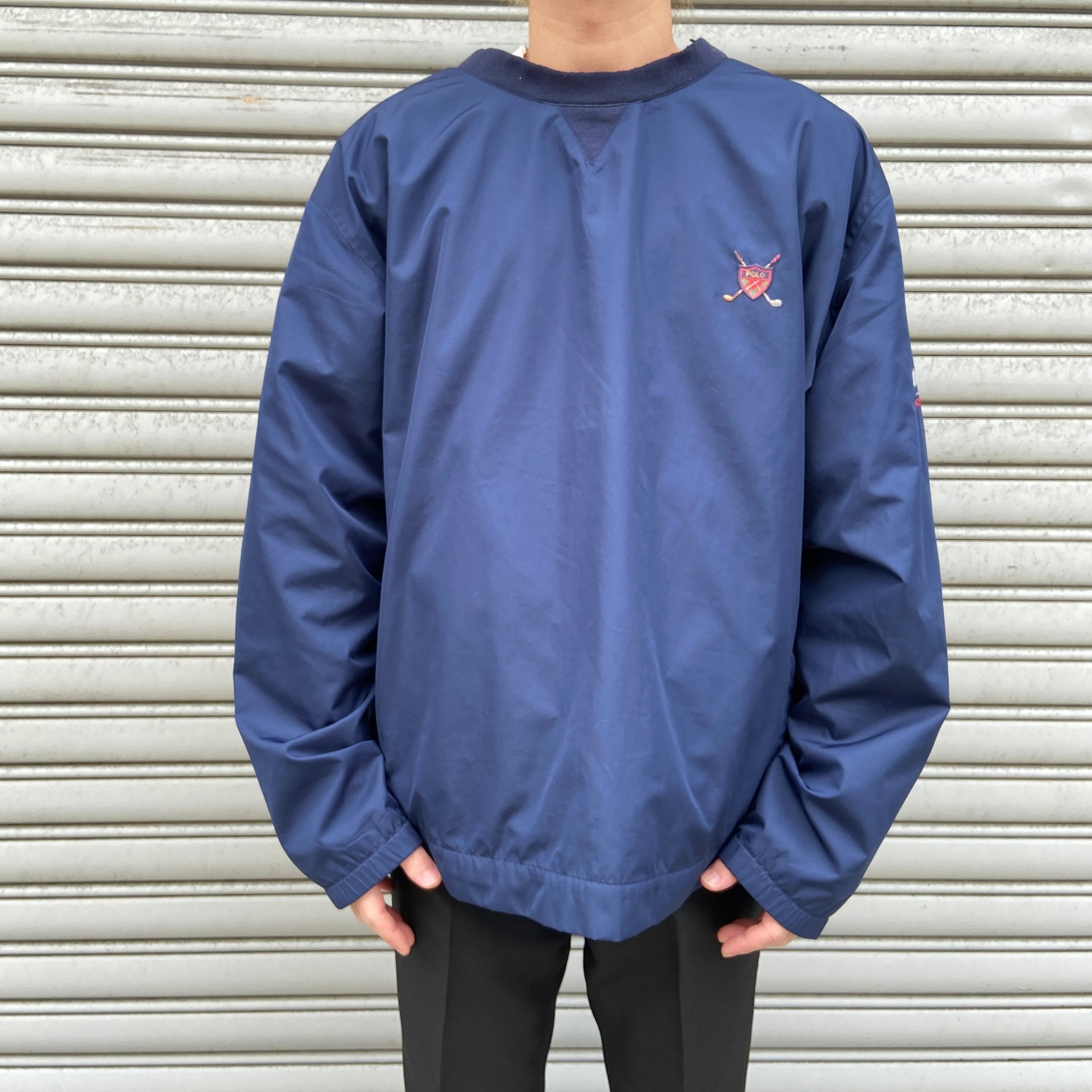 90s POLO GOLF ラルフローレン ピステジャケット ネイビー XL | 古着屋 Uan