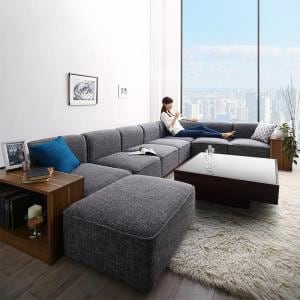 レイアウト自由自在大型L字モダンデザインコーナーソファ ソファ