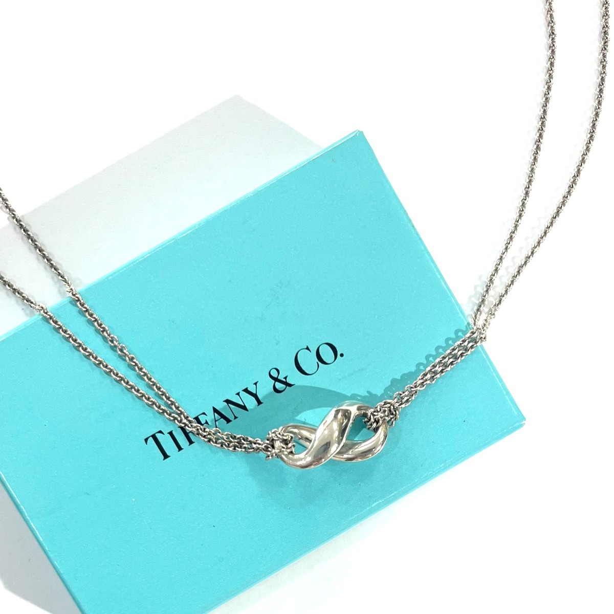 限定価格【TIFFANY&Co.】2512 Wチェーン 立体インフィニティ 