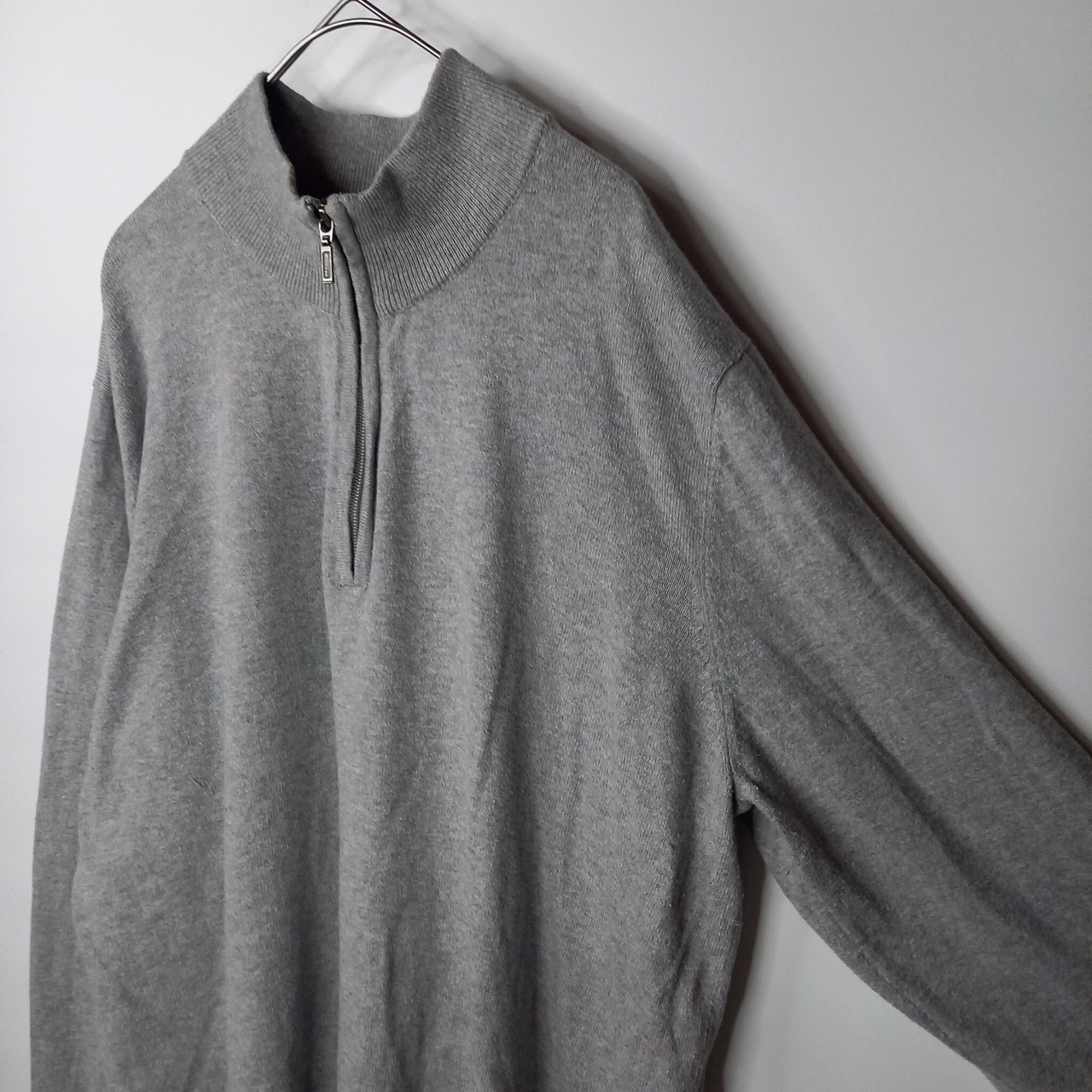 エルエルビーン　ハーフジップ　カシミア　ニット　セーター　ハイゲージ　薄手　無地