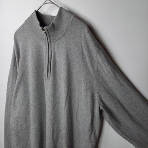 エルエルビーン　ハーフジップ　カシミア　ニット　セーター　ハイゲージ　薄手　無地