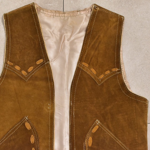 Vtg Suede leather vest
