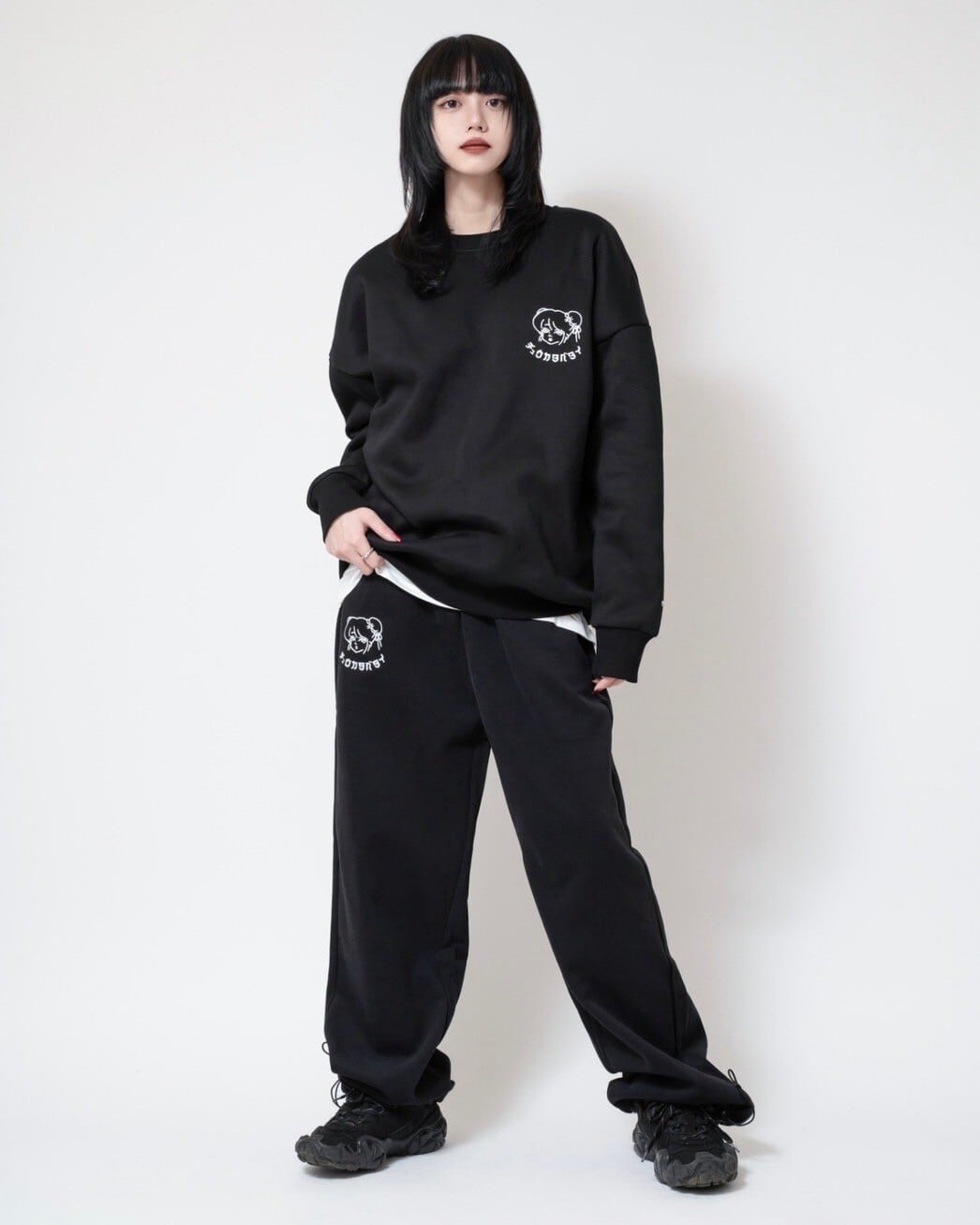 チュウカタベタイ LOGO pants / black | チュウカタベタイ チュウカタベタイ LOGO pants / black | チュウカタベタイ