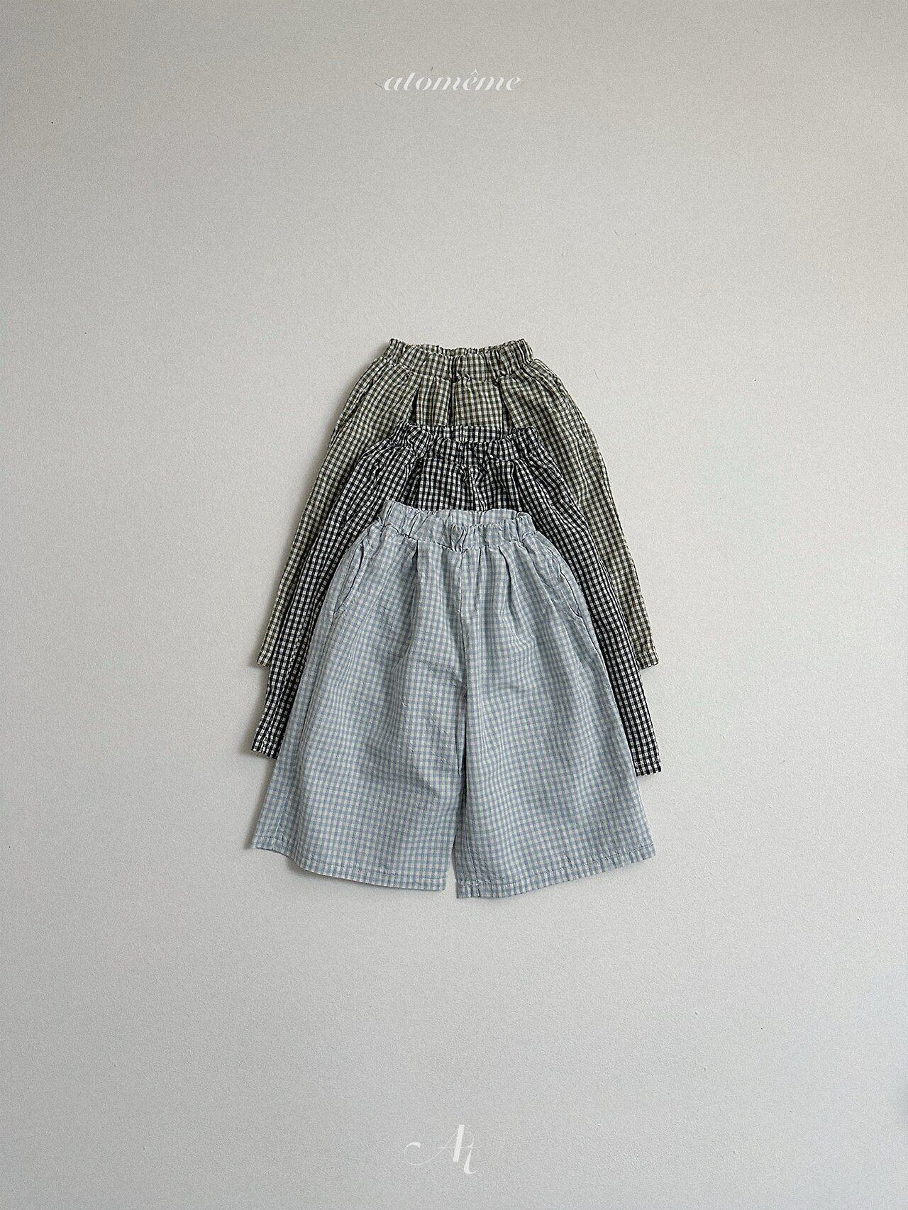 〘予約〙atomeme / Muse Check Pants