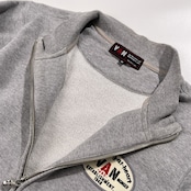 VAN JAC ヴァンヂャケット ワッペン付き ジップアップ スウェット ジャケット サイズ M /グレー/日本製