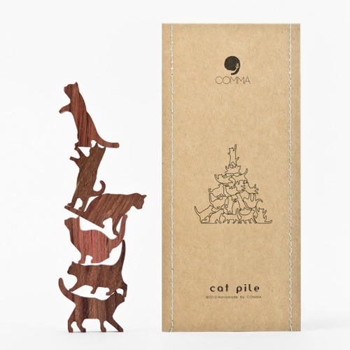 Cat Pile - キャットパイル【ブルー】地味にはまる！色んなポーズをしたネコのつみき(A73002)