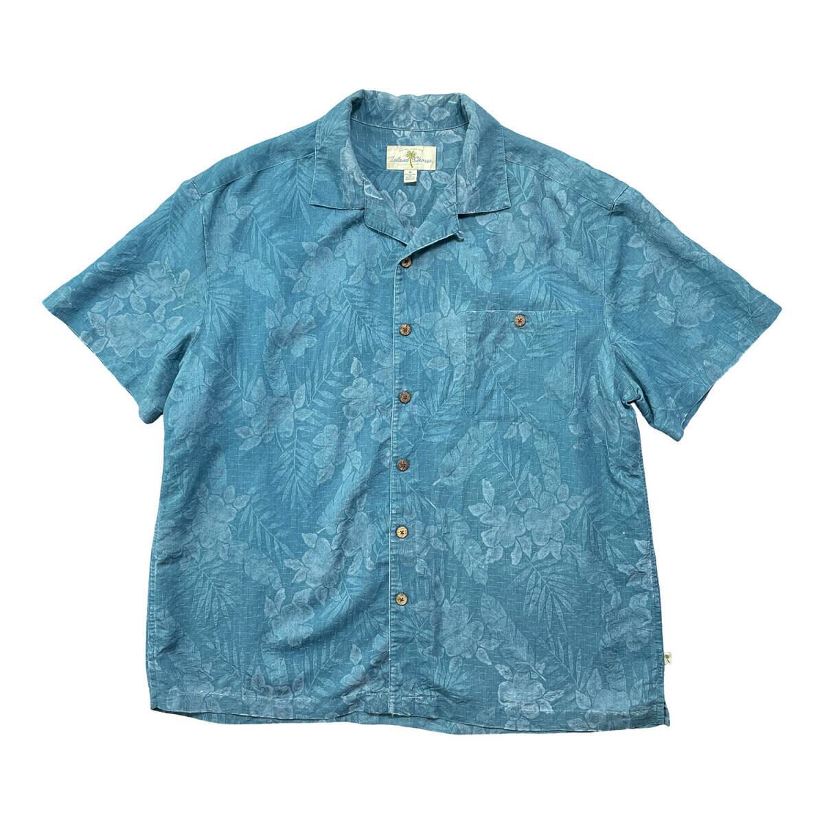 USA 古着 Batik Bay バティックベイ シルク 開襟 アロハシャツ