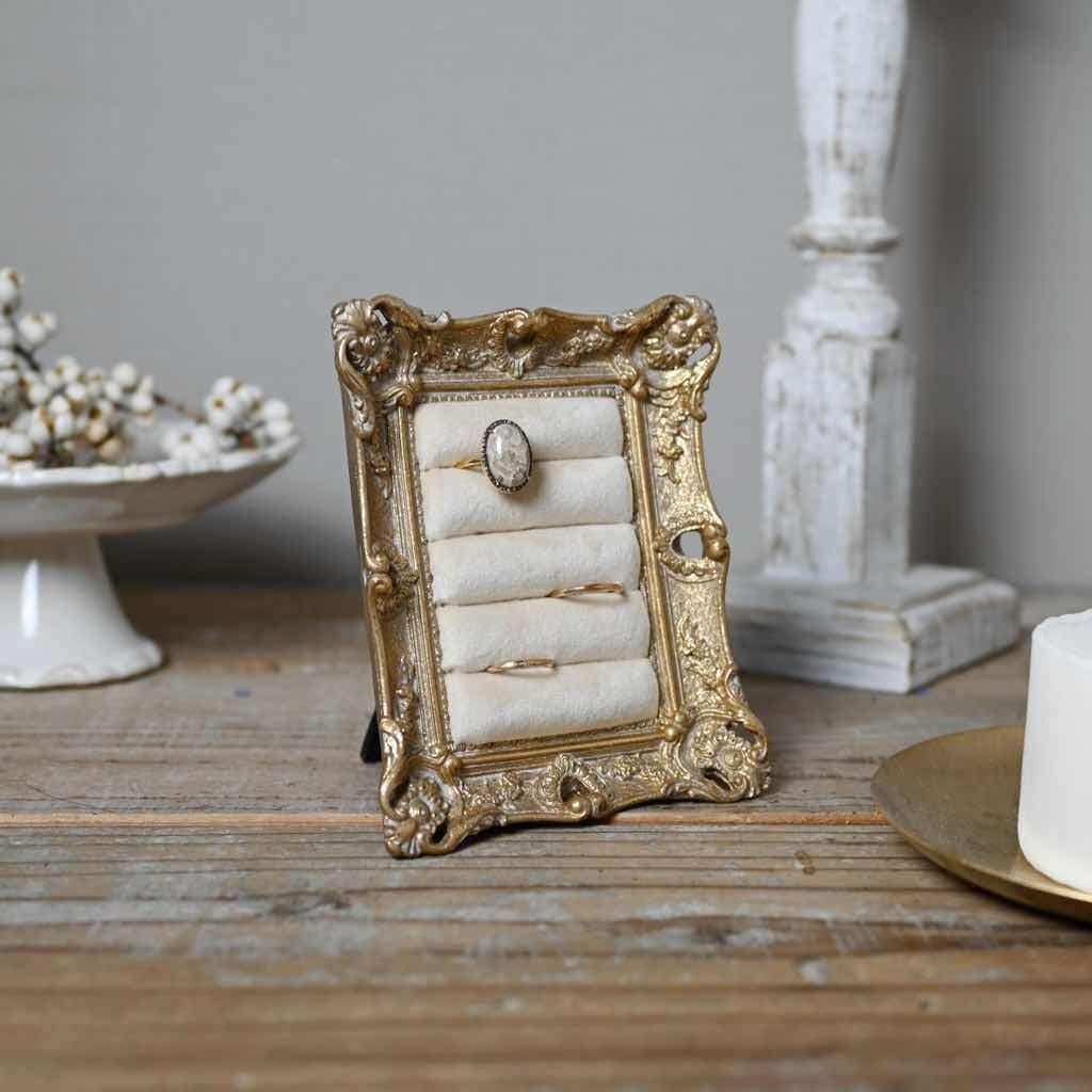 デコレクト リングホルダー|ゴールド 金色 指輪スタンド レトロ クラシカル アンティーク加工 雑貨屋