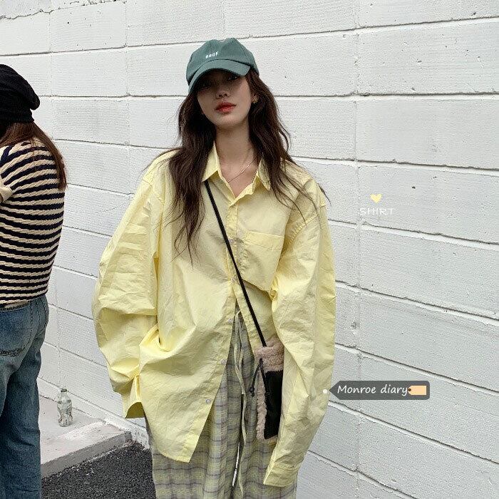 薄手シャツ スプリングサマージャケット トップス ロング 春物 夏物 モンロー1029364919