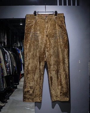 【add (C) vintage】“GUESS” Velour Coating Wide Denim Pants