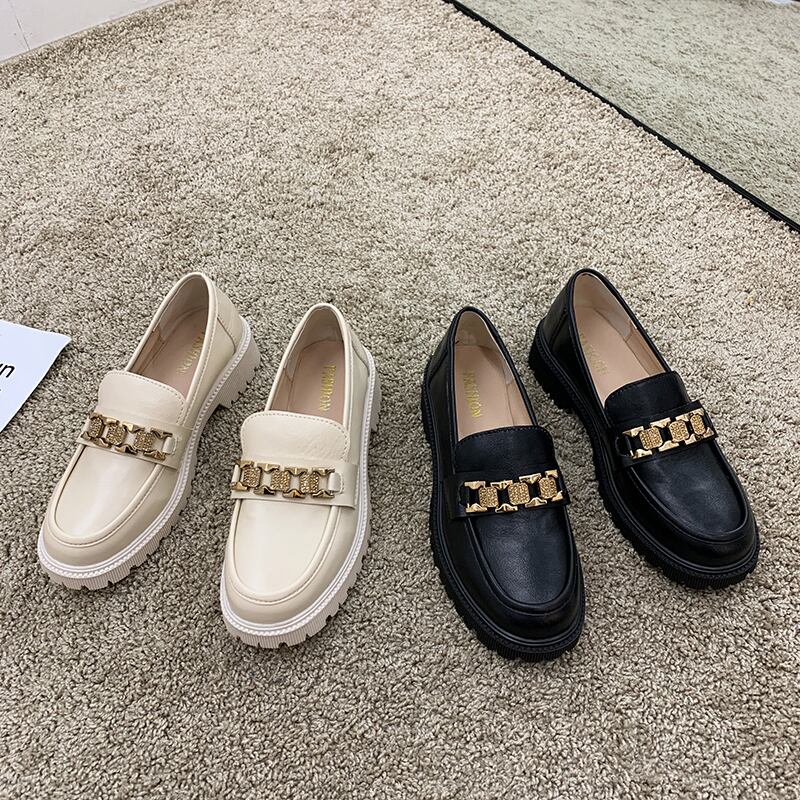 シングルレディーススプリングセット ソリッド カラーメタルスタイルカジュアル 靴 シューズ ストリート 春物 ソリッドカラー フェイクシューズ75860941152