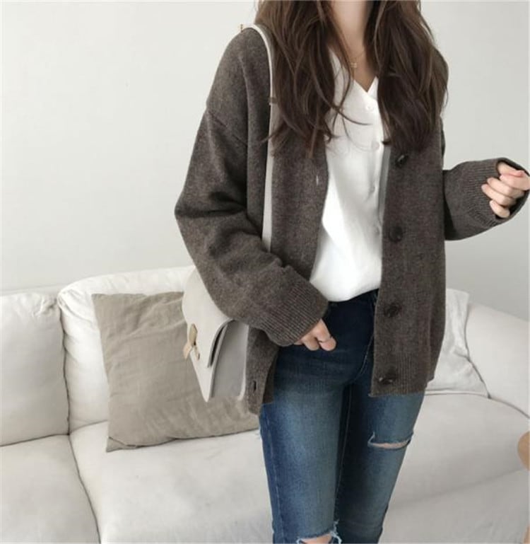 体型カバー ゆったり 1枚でコーデが完成するオールインワン ニット カーディガン 女性 秋 冬 ファッション