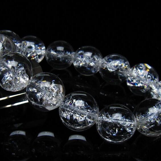 アイリスクォーツ 水晶 ブレスレット 17mm 一点物 おまかせ便 111-35479