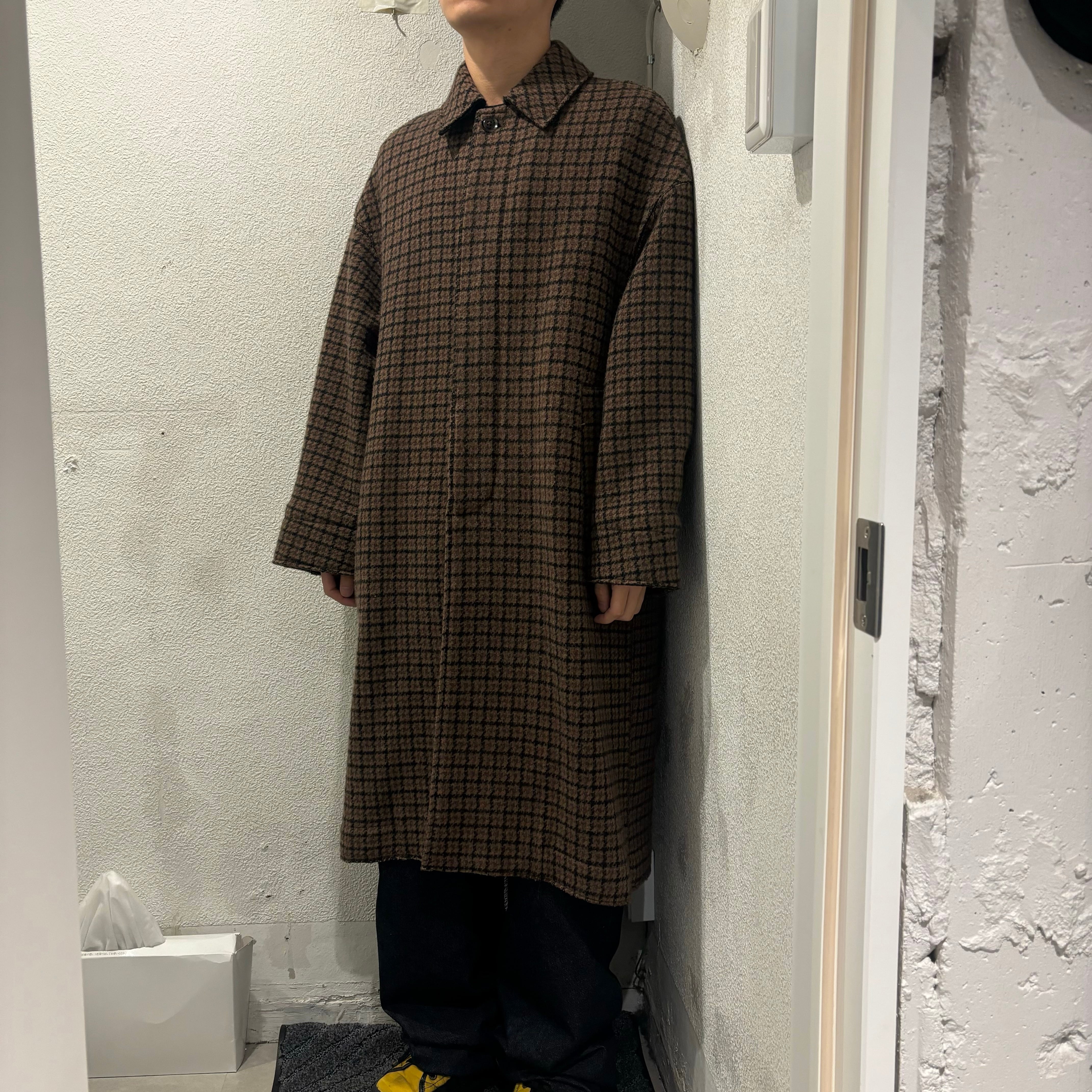 YOKE ヨーク DOUBLE JQUARD KNIT BALCOLLAR COAT コート sizeS【表参道 