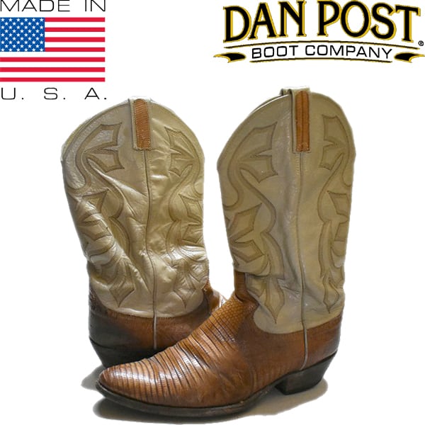 DAN POST ウエスタンブーツ 蛇革（1点物 USA製ビンテージDAN POST本革 