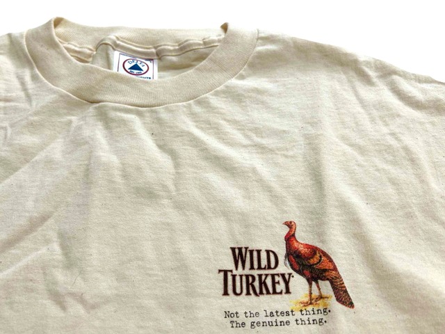 デッドストック 90s WILD TURKEY ワイルドターキー ロゴ Tシャツ【L 