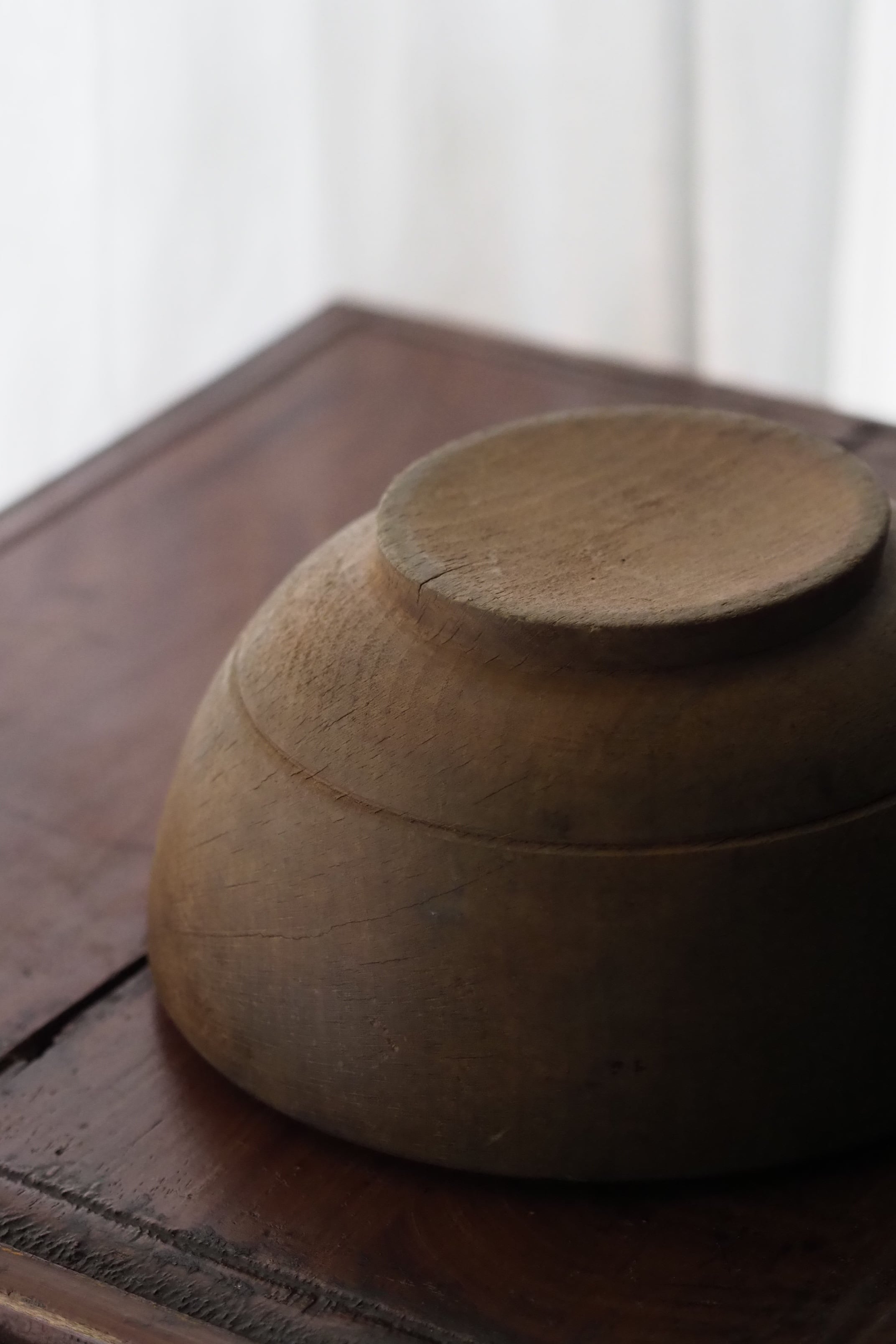 イギリスアンティーク 木のすり鉢-antique wood mortar | アンティーク