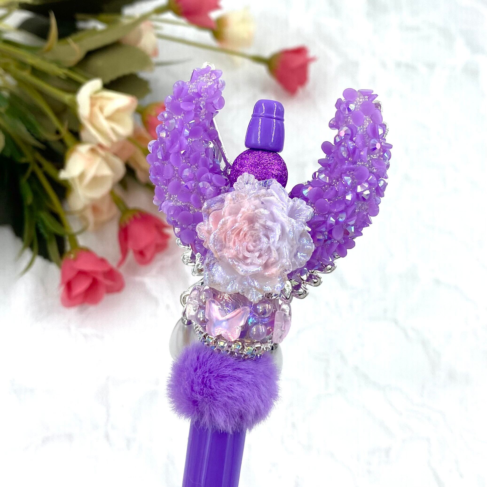 183 カスタムボールペン完成品 蓄光薔薇&シュガーゴージャスウイング