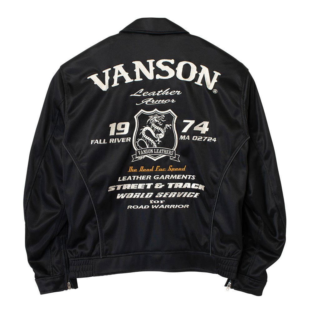 VSE26103S メッシュスウィングトップジャケット | vansonleathers
