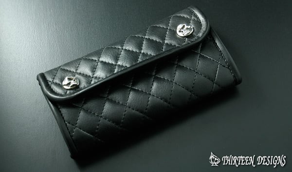 thirteen designs ブラックレザー 長財布 thirteen designs ブラックレザー 長財布