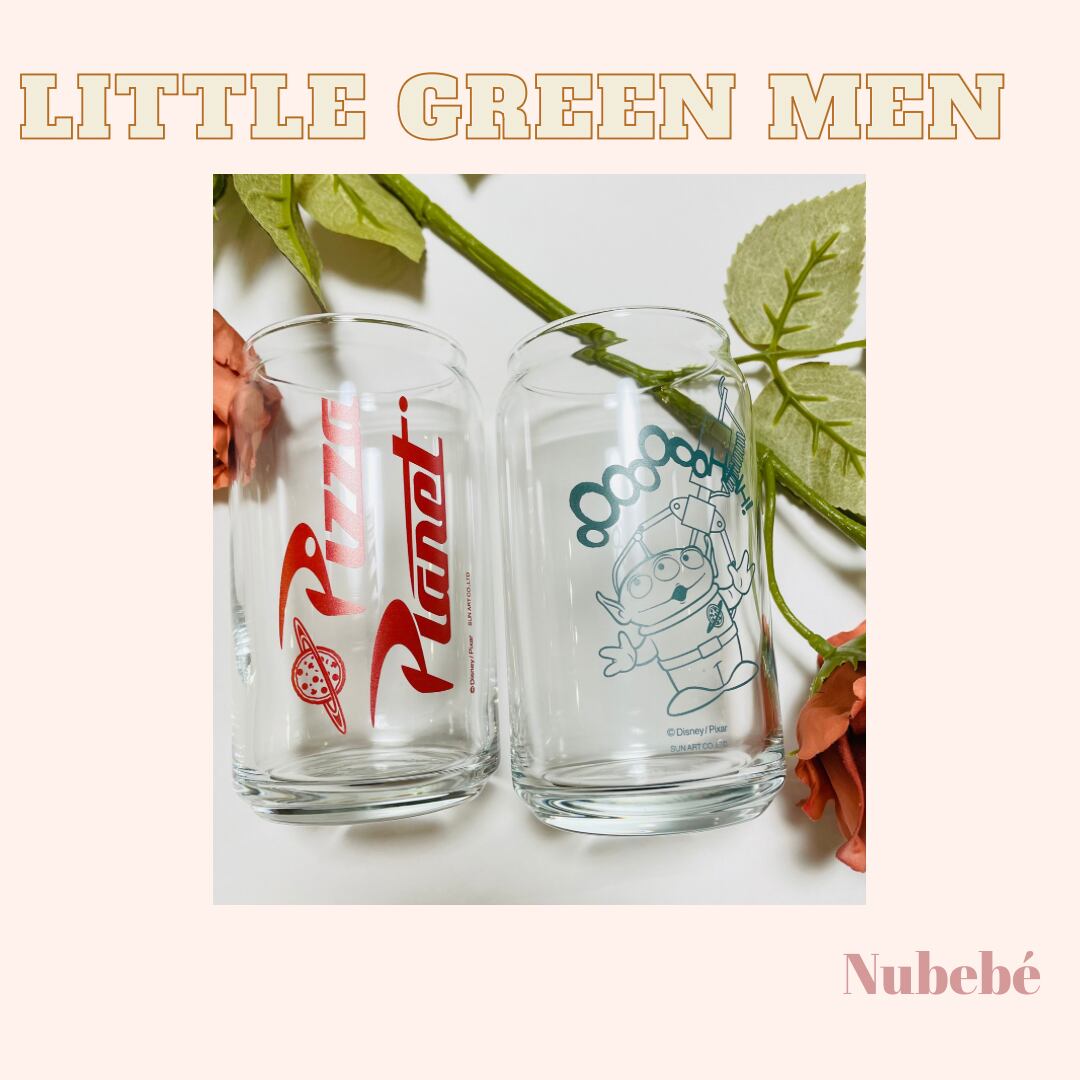 リトルグリーンメン ペア缶型グラス | Nubebé