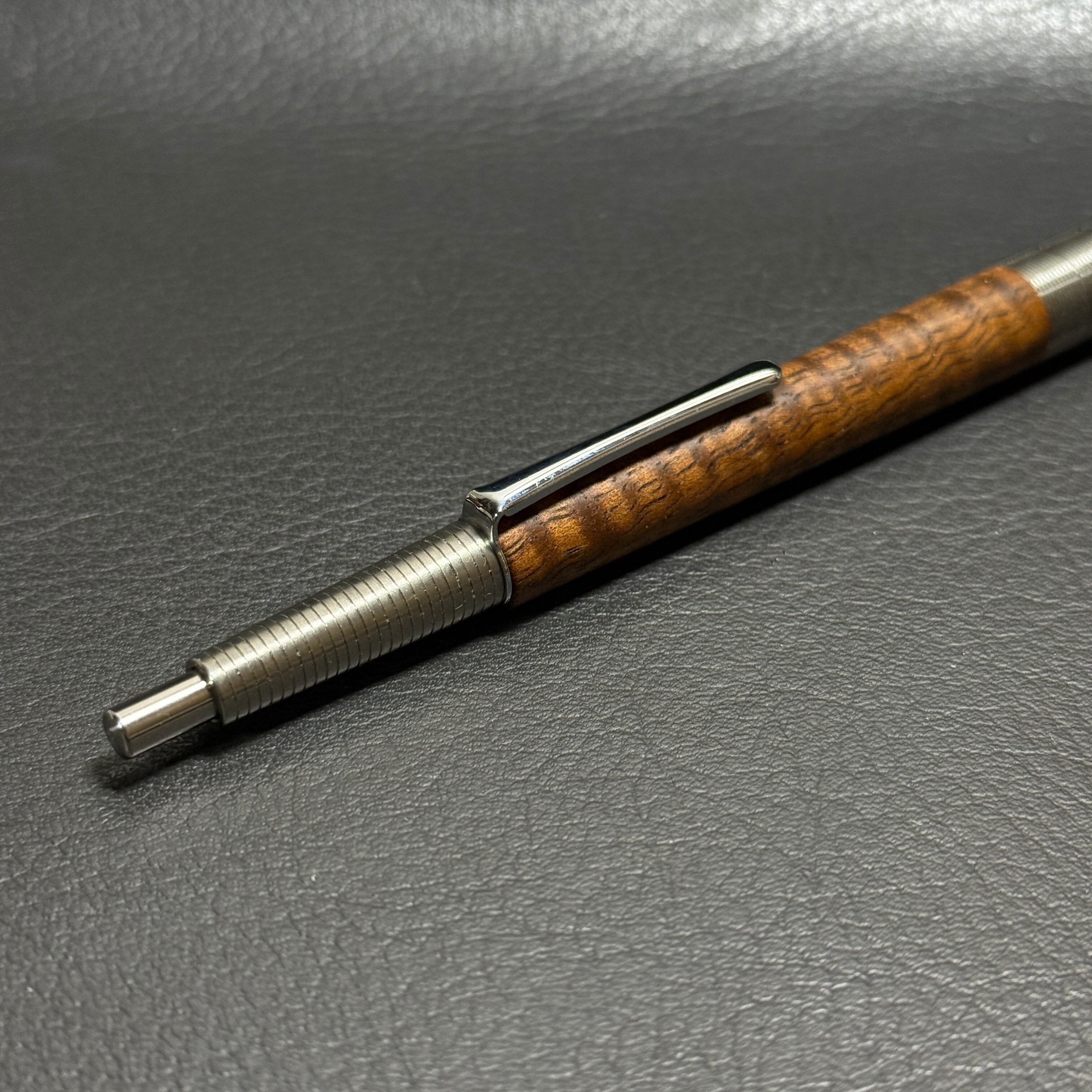 572ハワイアンコアカーリー メタルグリップ溝付き ステンレス | handwood
