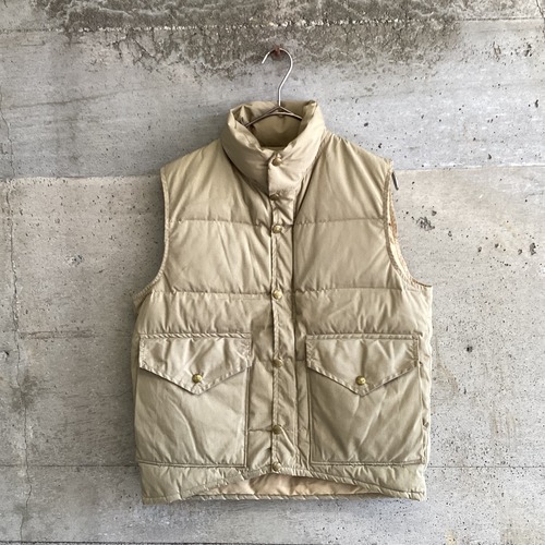 beige down vest