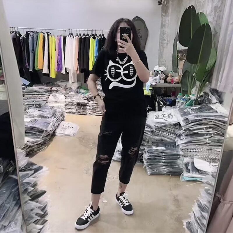 Tシャツ サマールーズジーンズ 大きめサイズ 夏物 ミックスインファッション91121233278