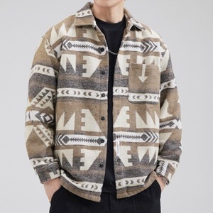 Ethnic Pattern Woolen Shirt / エスニック パターン ウール シャツ