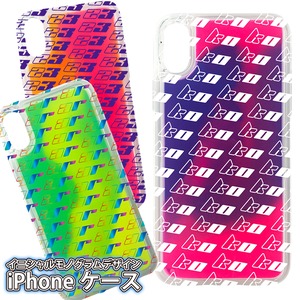 イニシャルモノグラムデザイン ネオンサンド iPhoneケース