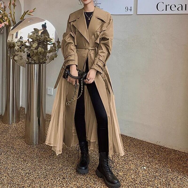 シフォンギャザーロングトレンチコート 203266 | My dear closet シフォンギャザーロングトレンチコート 203266 | My dear closet