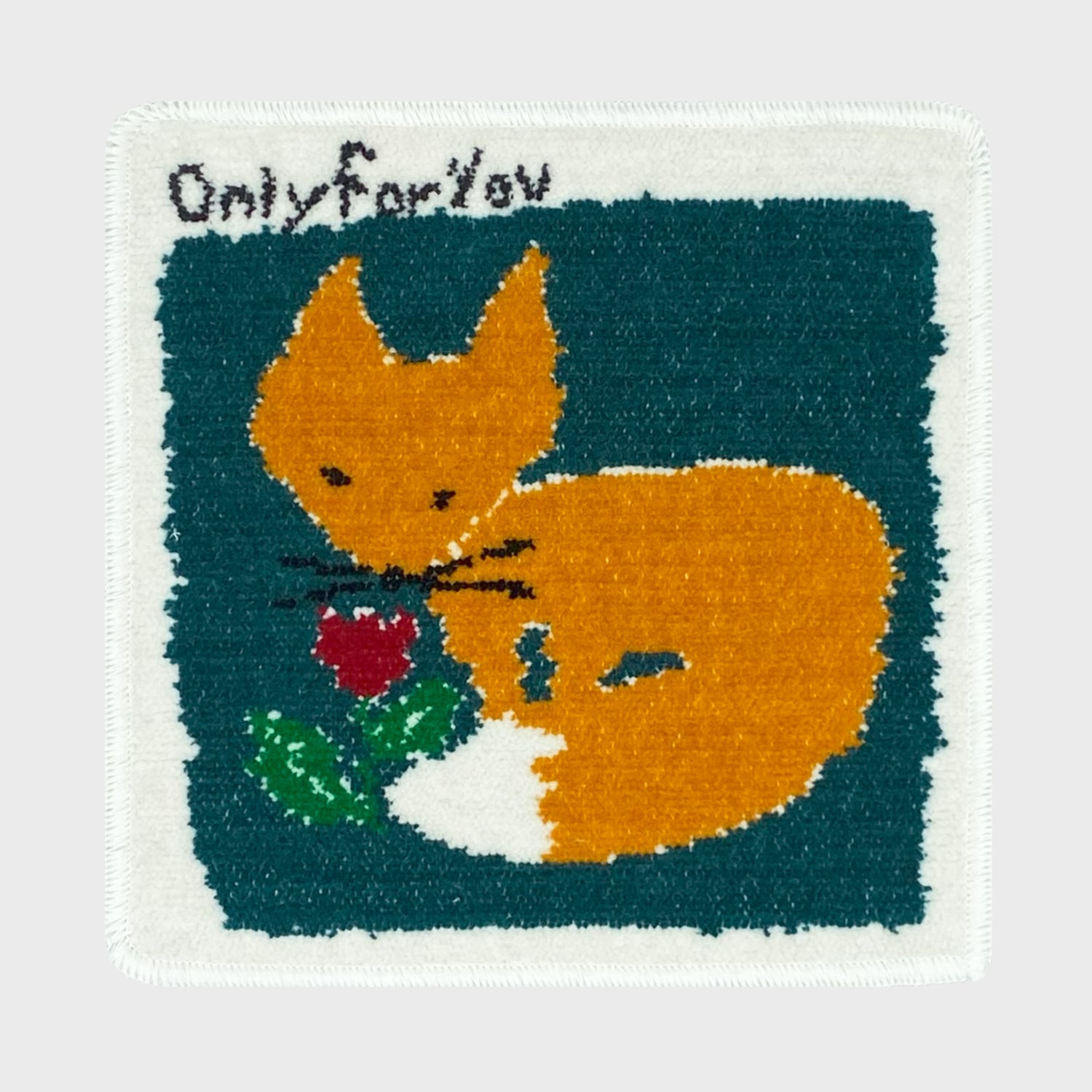 JIN KITAMURA】北村人 CHENILLE HANDKERCHIEF きつねシェニール織