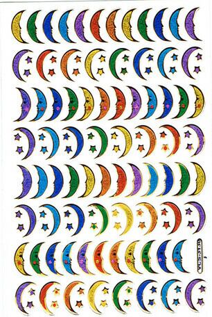 58 三日月さんいっぱい レトロキラキラシール VCS- VCS01