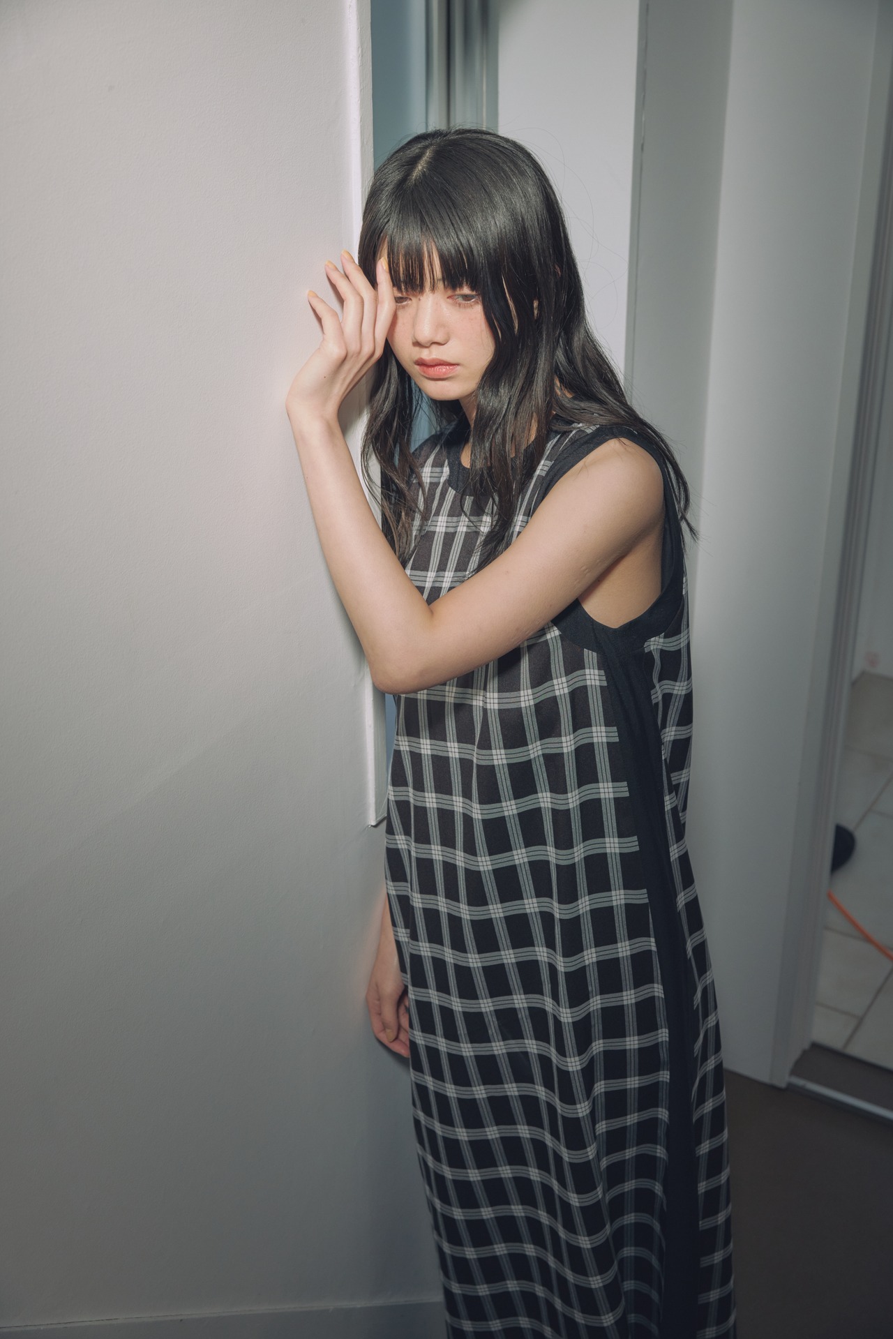 DU260531 Check Design One Piece 【T sizeあり】