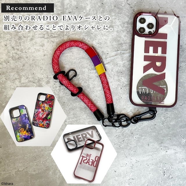 EVANGELION SHORT MOBILE TAG&STRAP (RED / 10mm)