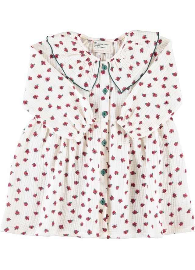 【piupiuchick】Short Dress with Little Flowers / Ecru