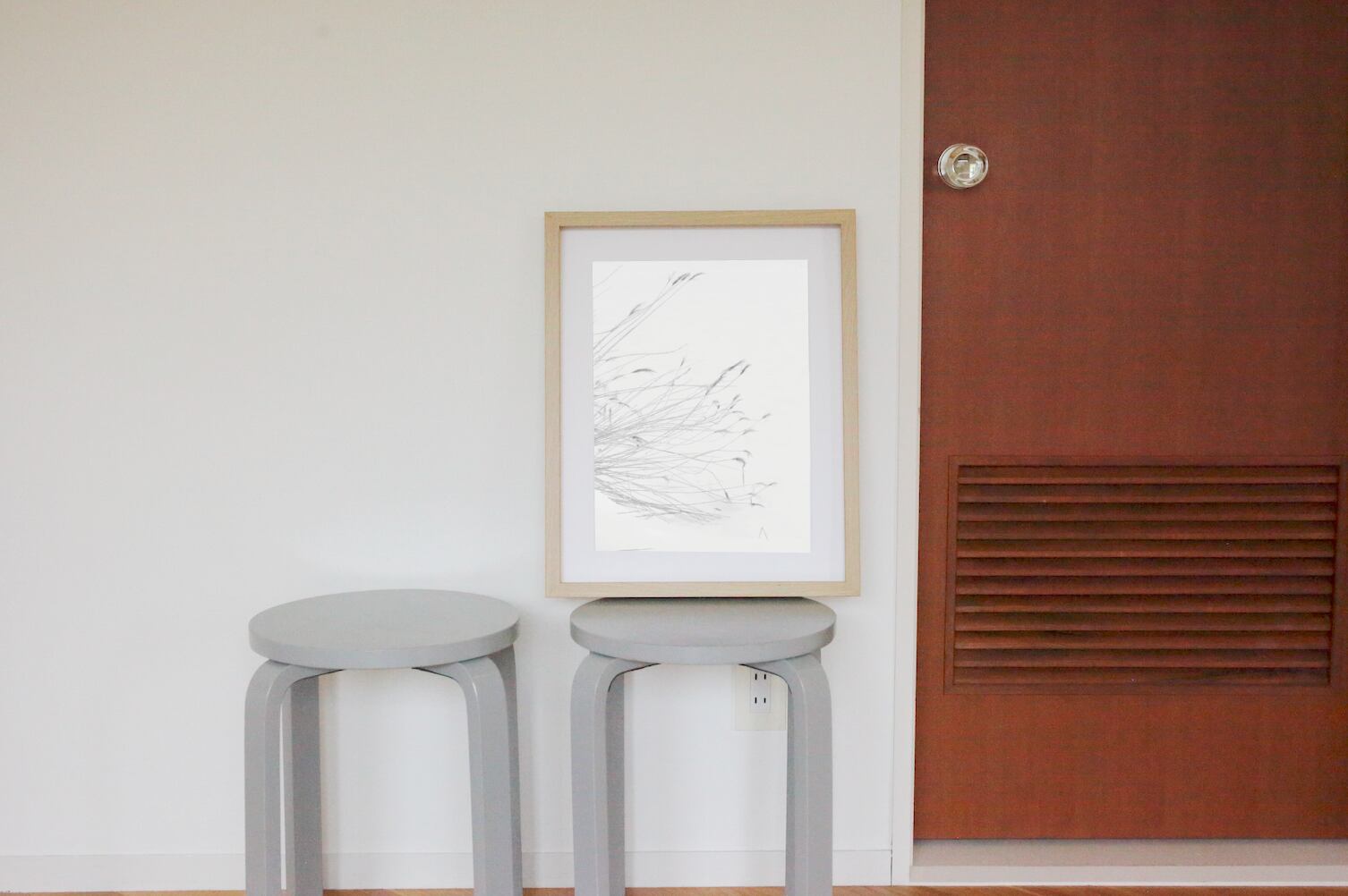 Minimalism #10 wooden frame 52cm×42cm付き ( M )