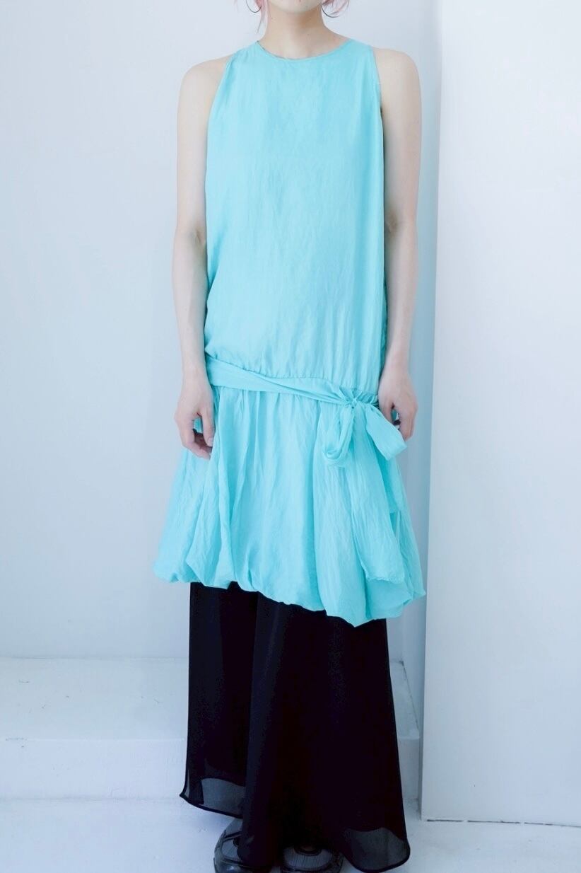 light blue balloon dress