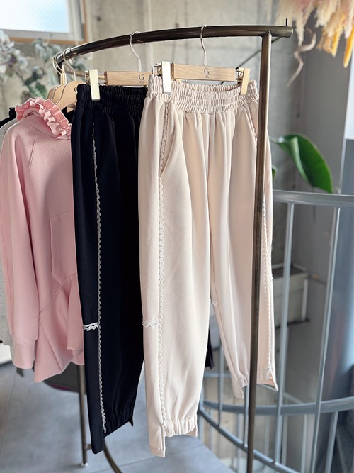 （original）裏起毛レースパンツ